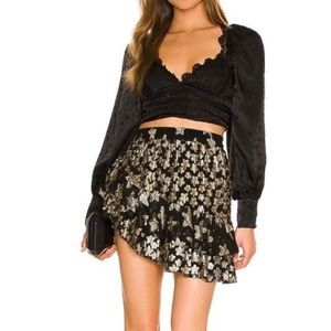 Black and Gold LoveShackFancy Skirt